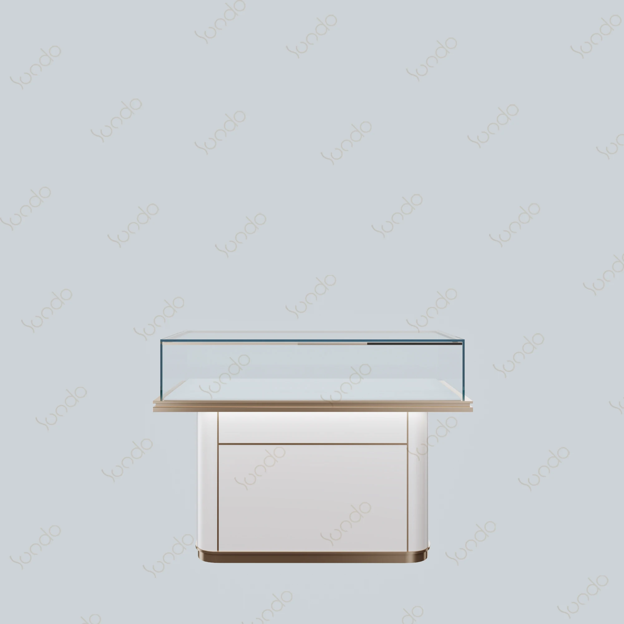 Золотая вертикальная полоса дизайн ювелирных изделий витрина овальной формы белые ювелирные изделия витрины светодиодные фонари