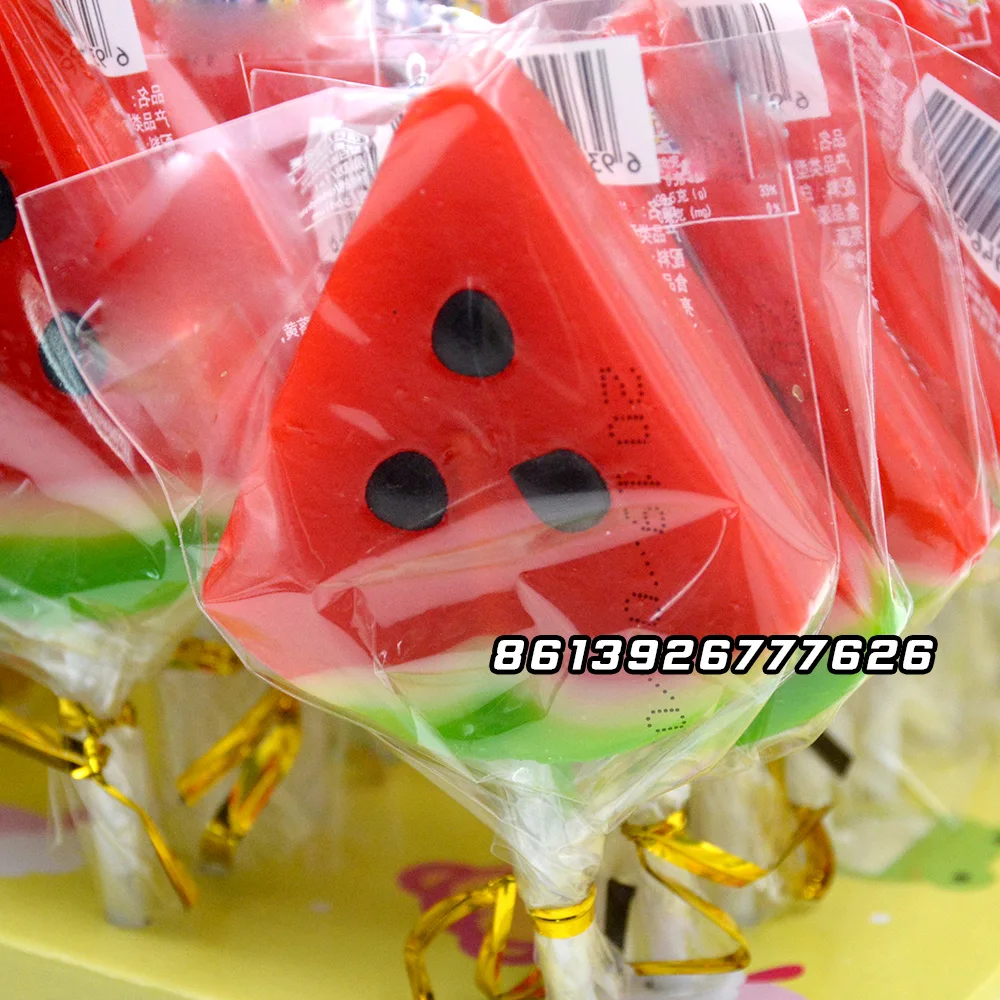 Halal сладкие и вкусные фрукты ароматизированные жесткие конфеты в форме арбуза леденец