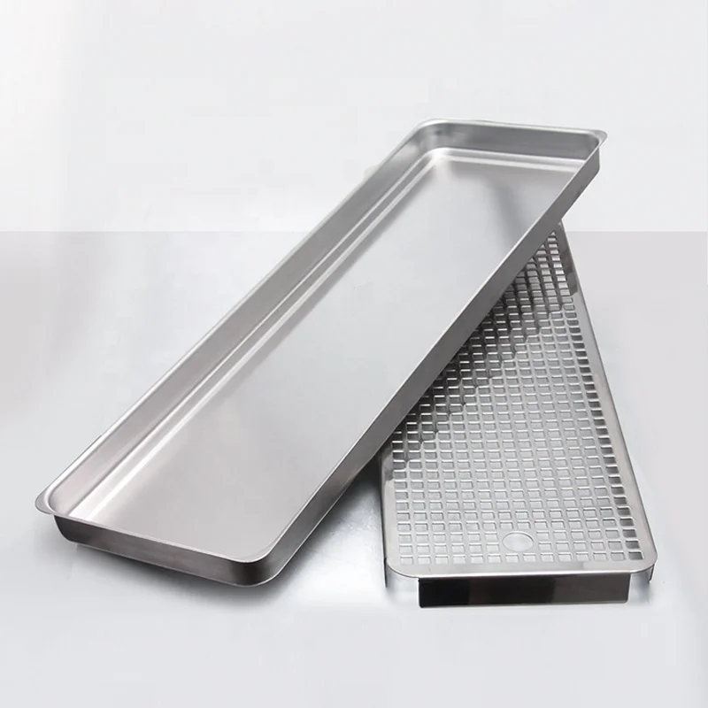 
 TWELVETAP304 stainless steel food-grade rectangular dripping tray restaurant tray leak screen water filter tray510*190  
