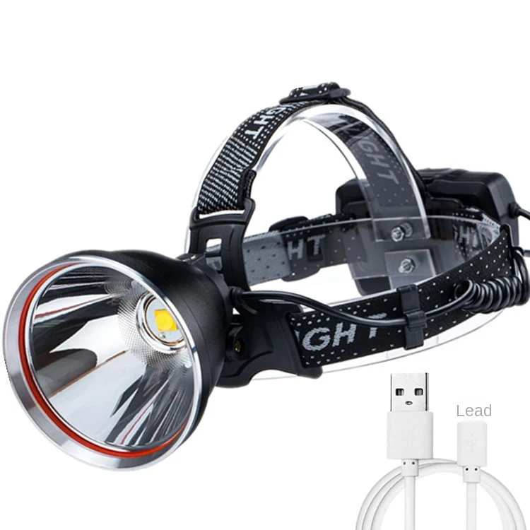 Strong Light High Power Headlamp Outdoor Fishing Long Distance Headlight Usb Rechargeable Aluminum Led Headlamp
