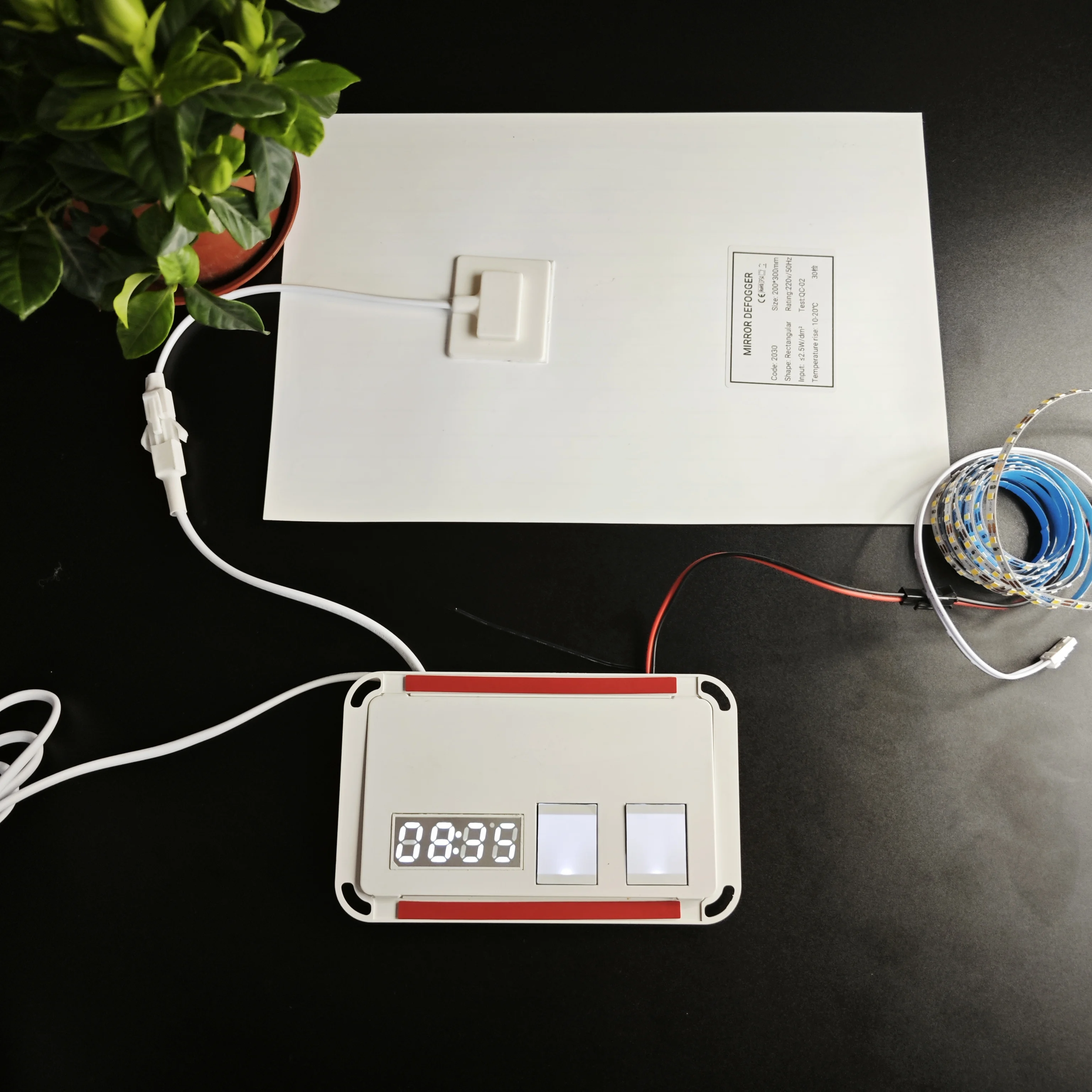 12W 24W 36W 12V Smart Bathroom Mirror Touch Switch Led Dimmer Touch Sensor Switch Built-in Power Supply With Time & Temp Defog