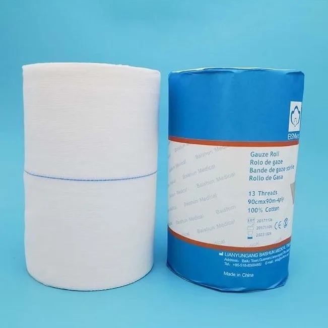 Factory sale Medical Absorbent Hemostatic Gauze Surgical Supplies Materials Comfortable Medical Absorbent Gauze Roll