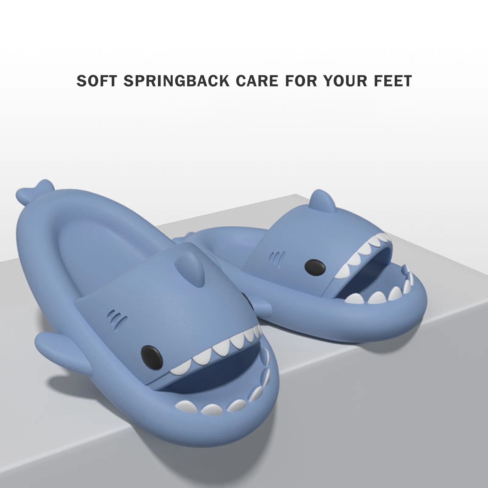 Latest Cute Lightweight Soft Summer Flat Kids Toddlers Cloud Shark Slides