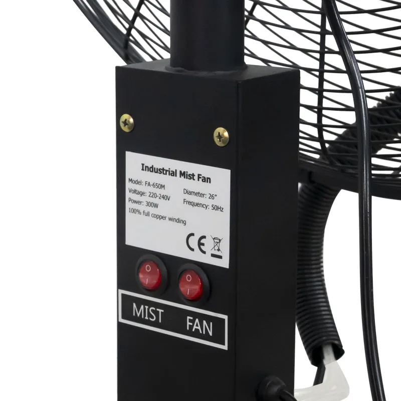 26 30 Inch Industrial Fan 110V 220V Spray Fan Humidifier Cooling Flexible Electric Mist Fan