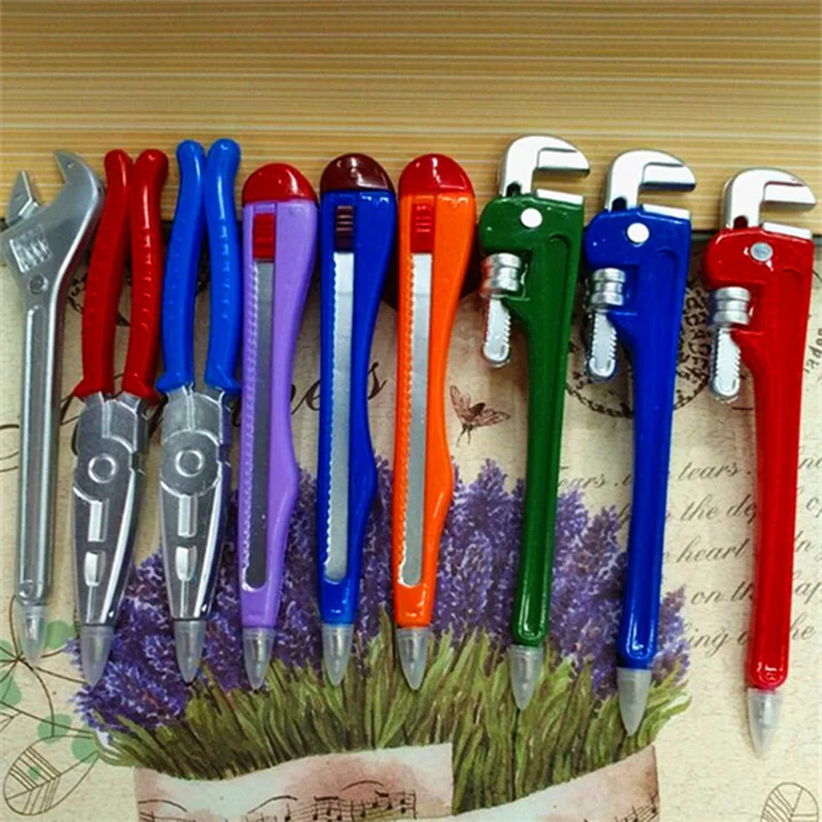 Hardware Tools Hammer Spanner Screwdriver Shape Multi Purpose Plastic Ball Pen