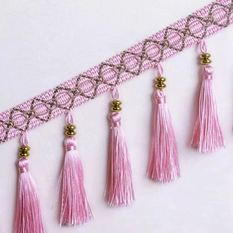 Good Quality Custom Made Wholesale Decorative Trimming Curtain Tassel Fringe