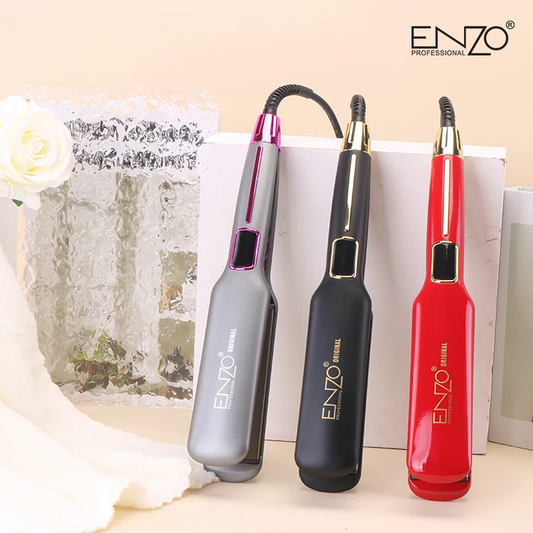 ENZO EN-3976 Professional Travel Ceramic Titanium Wide Plate Ionic Flat Iron Salon Tourmaline Hair Straightener Wholesale
