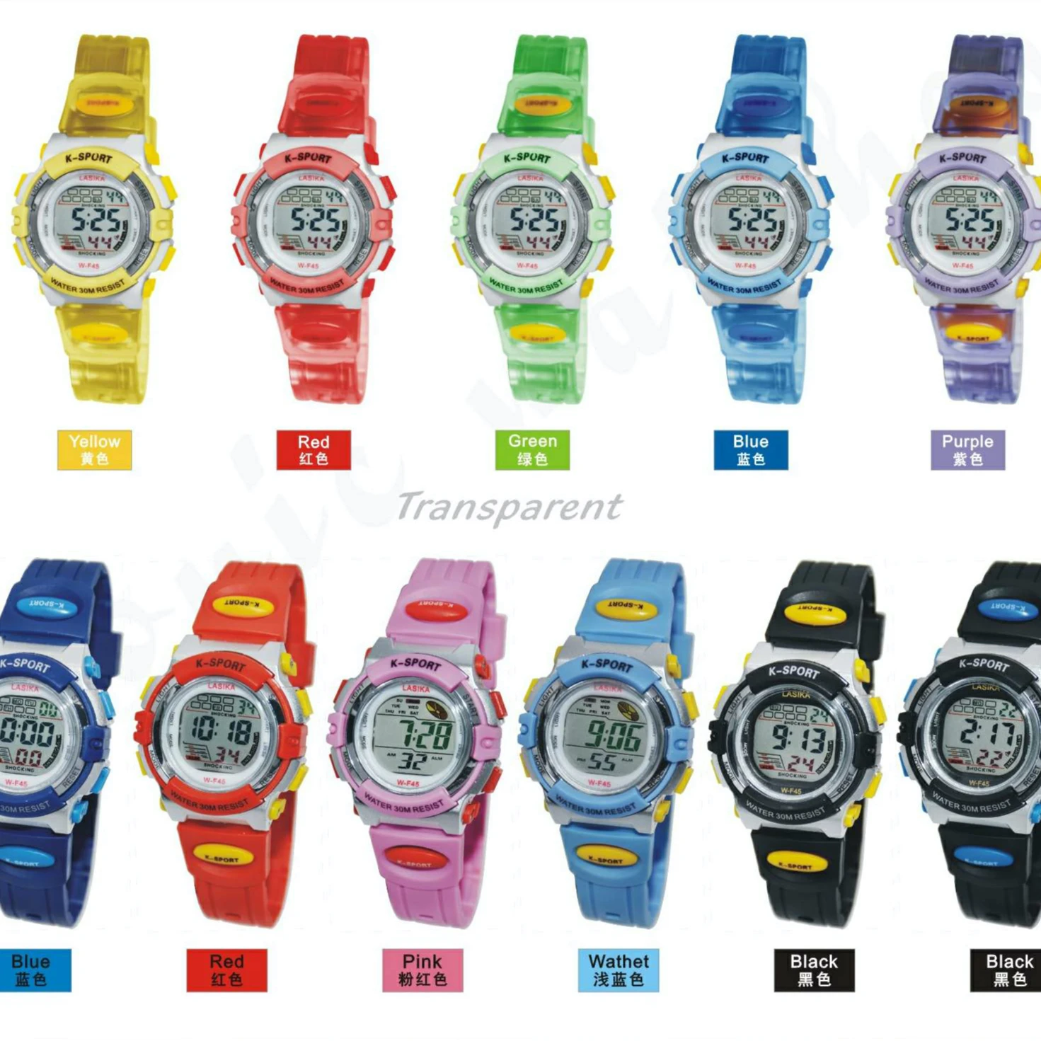 lasika W-F45 sport digital watches waterproof 30M wrist fashion watches