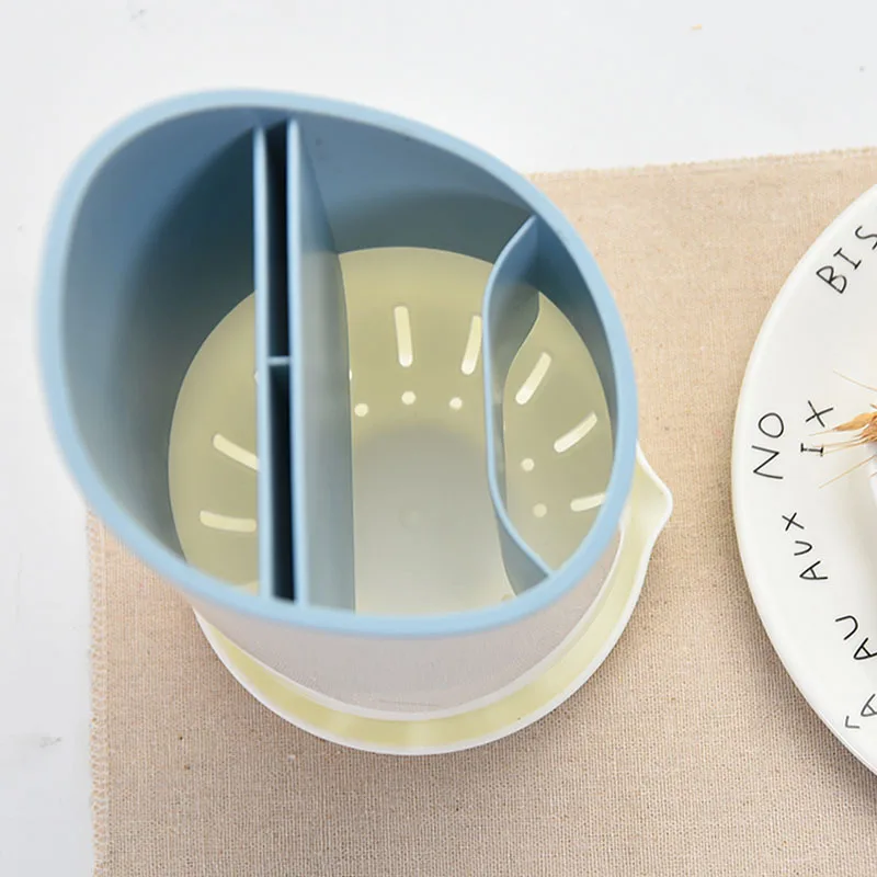 2024 plastic drain pipe chopsticks cage round spoon drain pipe rack multifunctional kitchen cutlery storage rack chopsticks tube