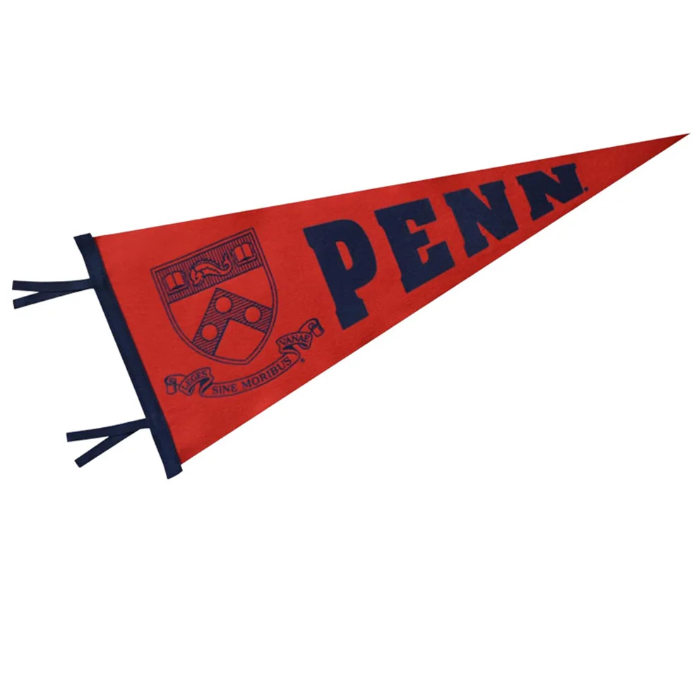 Custom Made Commerce Advertising Sport Club Fans Felt Triangle Flag With Logo