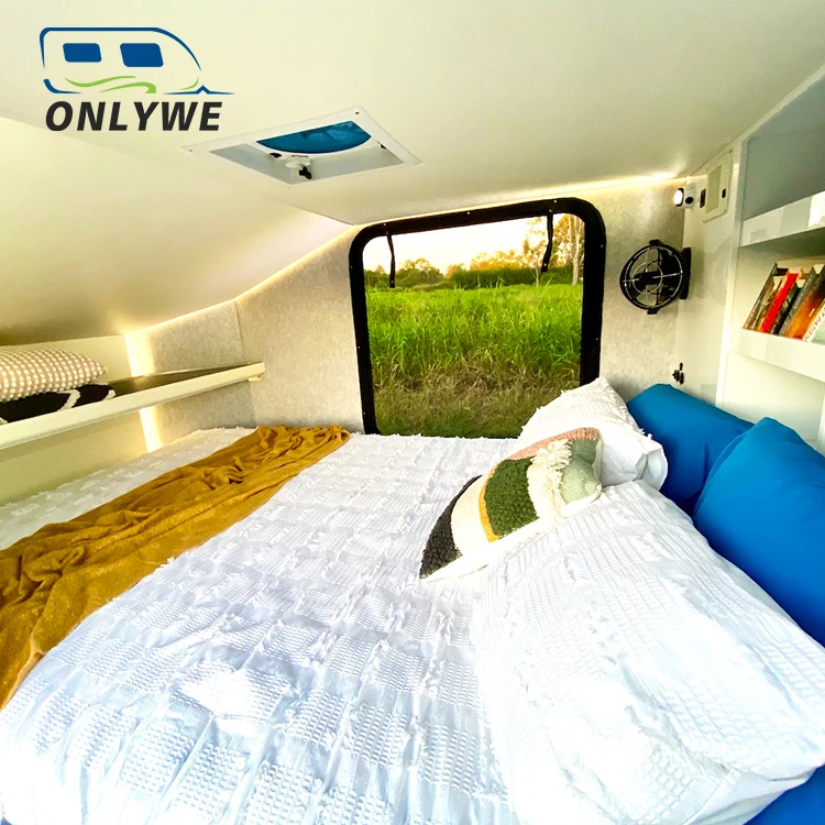  ONLYWE Австралийский мобильный airstream алюминиевый кемперный трейлер для путешествий Кемпинговый