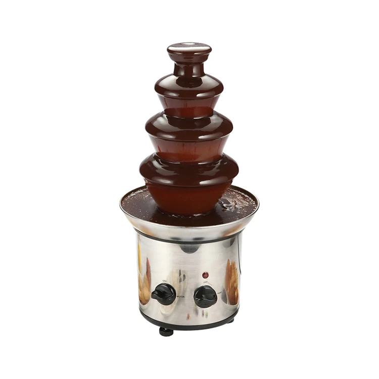 New Product 4 Tiers Stainless Steel Chocolate Fountain Machine Electric Chocolate Fountain Melting Chocolate for wedding party