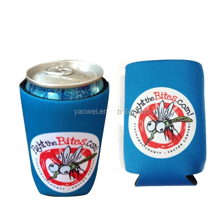 2024 Newest fashion custom sublimation 3mm neoprene 12oz beer can cooler