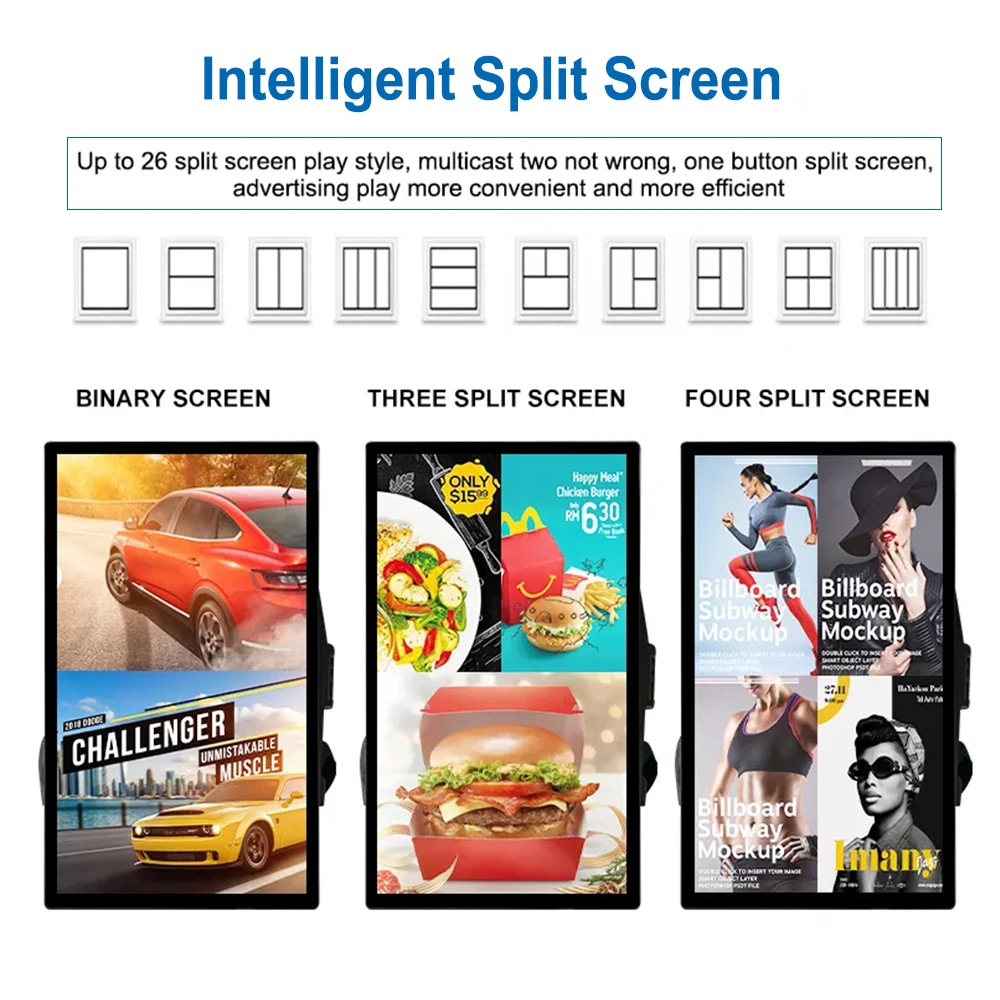 Outdoor Video Backpack Walking LCD Billboard 21.5 Inch Digital Advertising Screen Outdoor Backpack