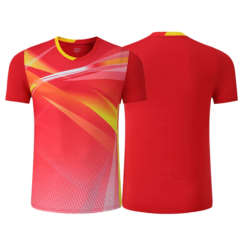 Custom New Design Sublimated Table Tennis Shirts Badminton Jersey Custom Logo Sportswear 100% Polyester Digital Print for Unisex