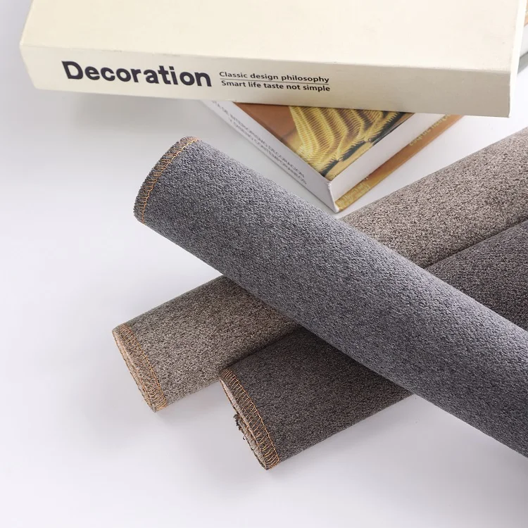 High Quality 100% Polyester Textured Fabric Cashmere Line Looking Upholstery Plain Weaved Fabric