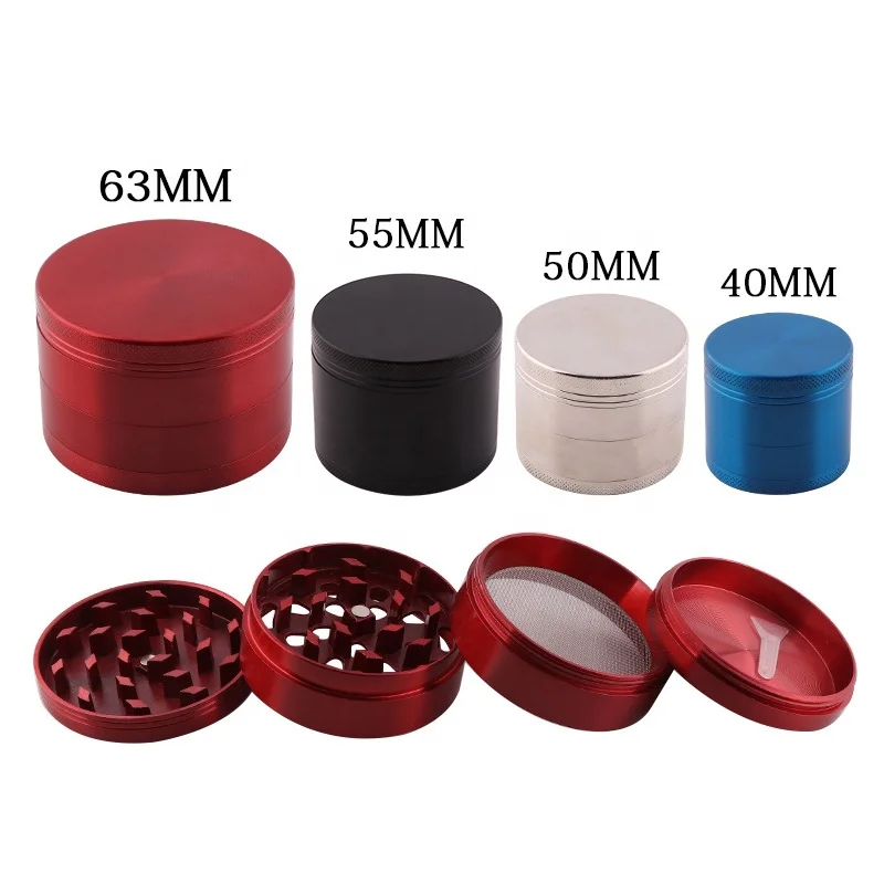 Wholesale OEM/ODM Custom Logo 4 Layer Zinc Alloy Aluminium Rolling Tray Metal Tobacco Weed Herb Grinder
