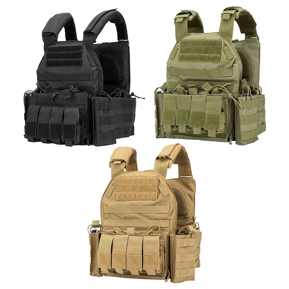 Supplies Combat Assault Protective Vest Multi Pouch Tactical Gear Equipment Modular Security Tactical Vest Plate Carrier