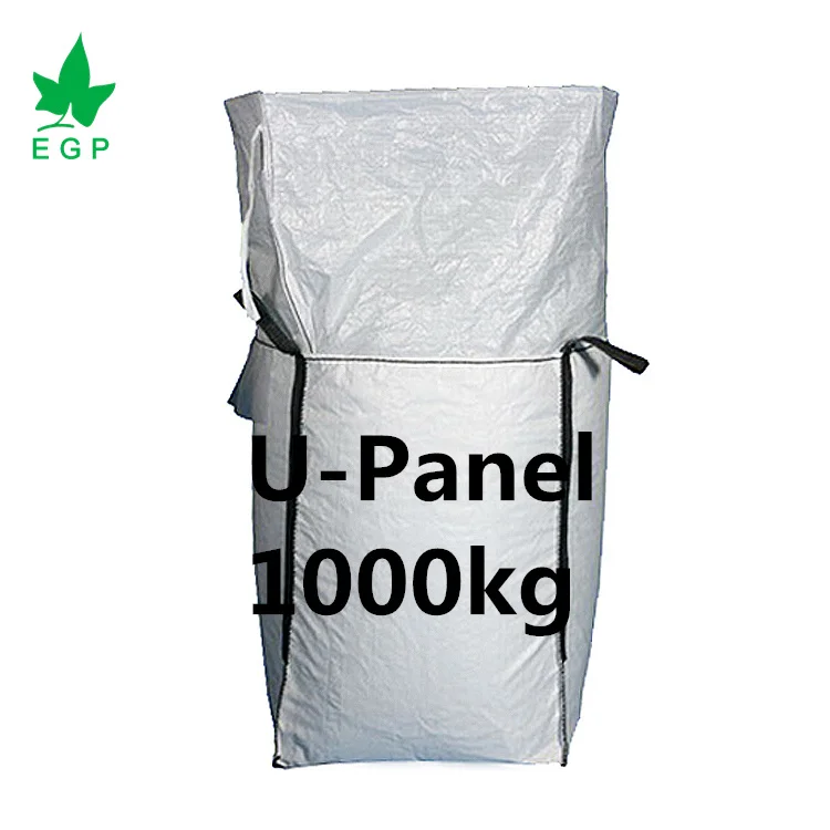 EGP FIBC U-Panel 500kg 1000kg 1200kg 1500kg 2000kg 1 ton 2 tons jumbo bag dimension bean bag bulk big bags