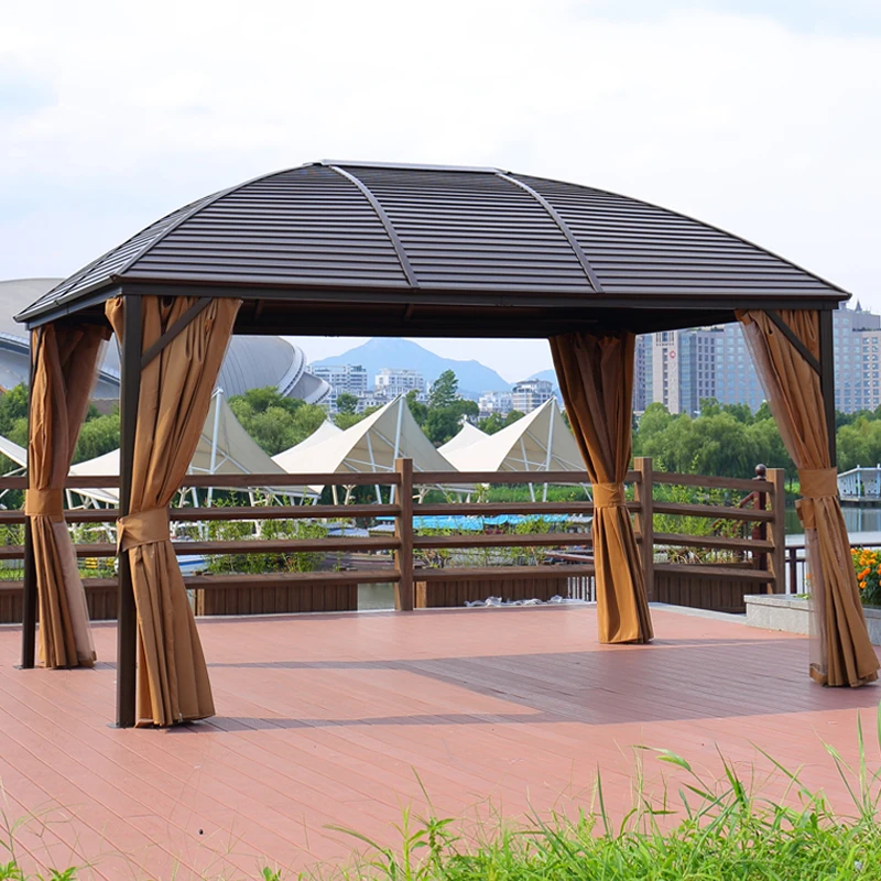 Hot Sale Customized Cheap Outdoor Gazebo Polyester Sunshade Tents Roman Tent