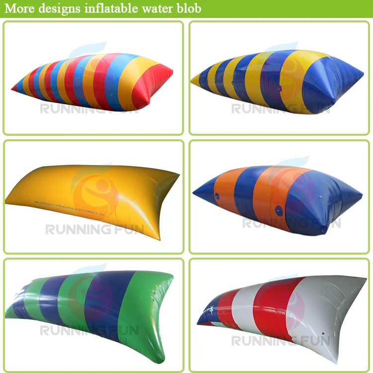 Inflatable Water Blob Water Park Game Equipment, Inflatable Catapult Jumping Pillow For Sale