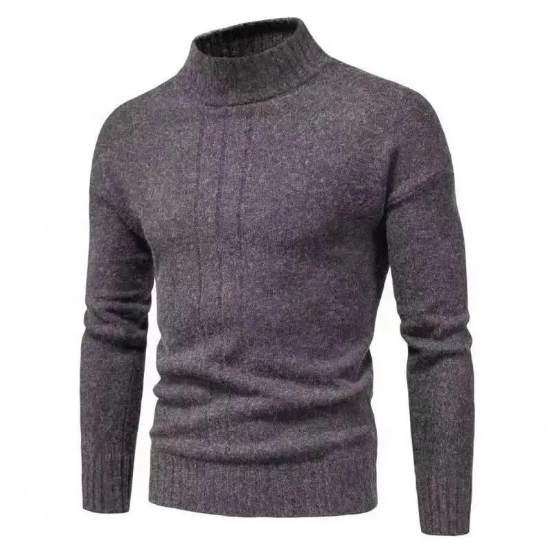 Winter Custom Logo Oem Jacquard Knitwear Men Clothes Crew Neck Cotton Men Pullover Sweater