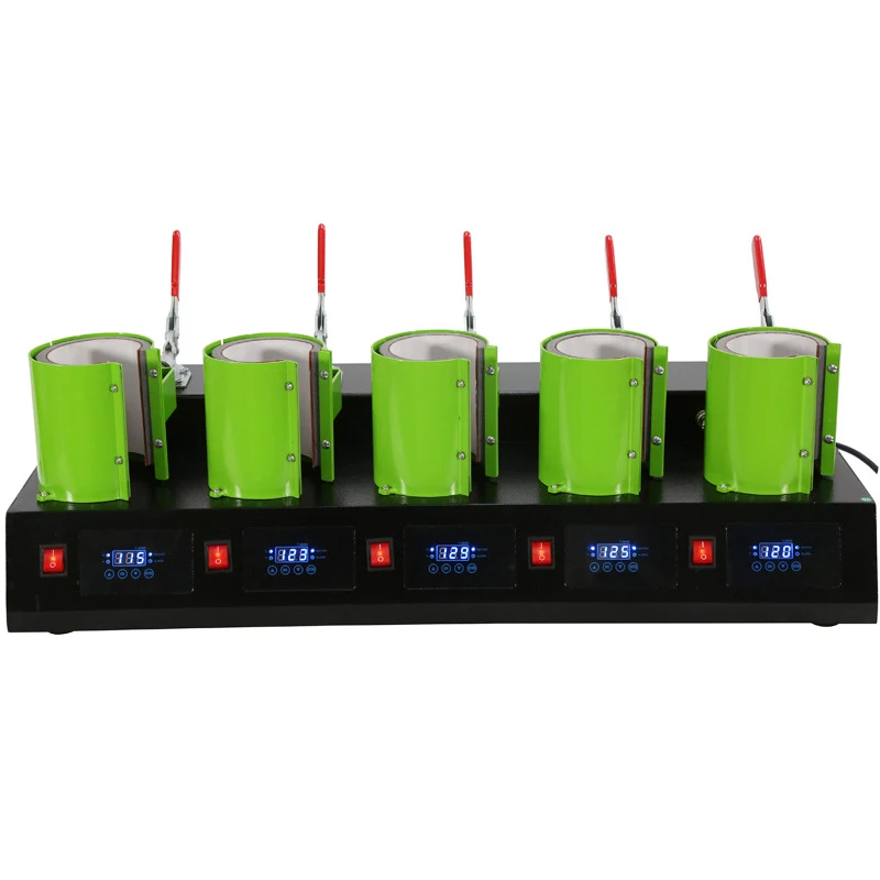 New 5 In 1 Heat Press Machine 15OZ Mug Sublimation Printing Heat Press
