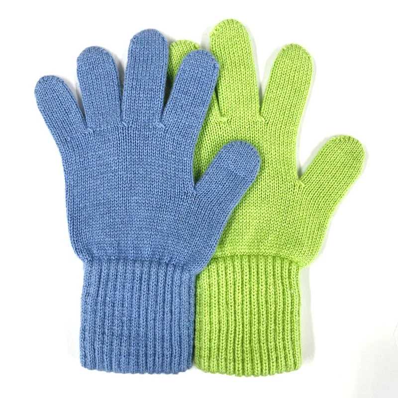 Solid color knit Mongolian pure goat cashmere gloves for women winter custom wool cashmere gloves fashion