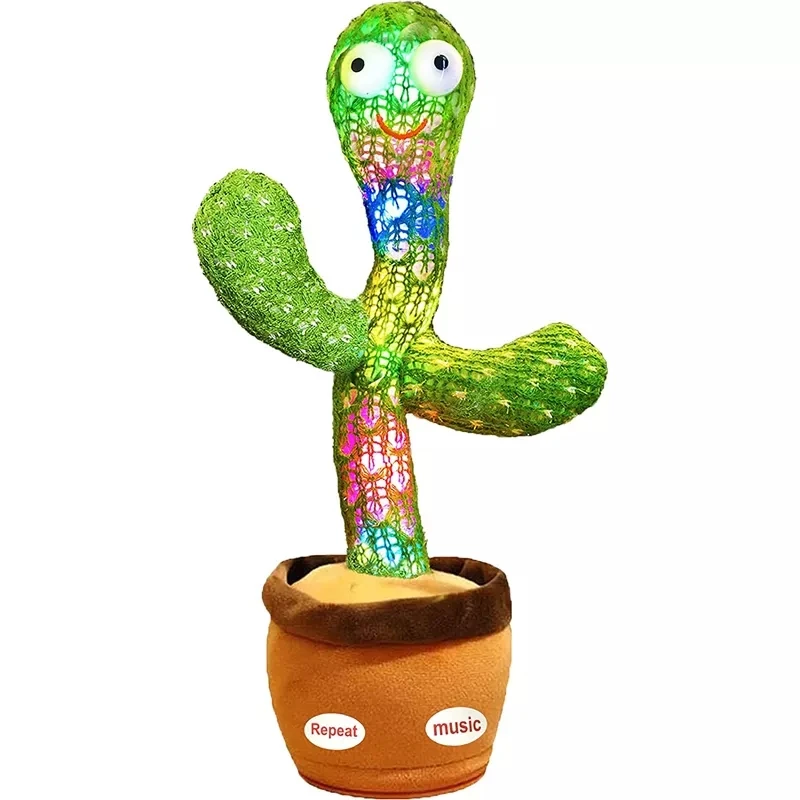 Creative Popular Toys Stupid Talking Cactus Repeats What You Say Toy Dancing and Singing 120 Songs