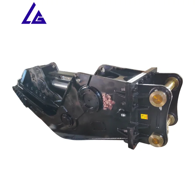 Concrete recycling demolition concrete excavator pulverizer with interchangeable plates