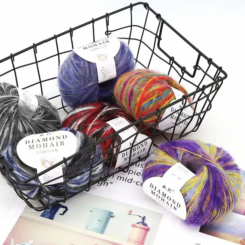 Hot sale space dyed mohair hand knitting mohair yarn for sweater