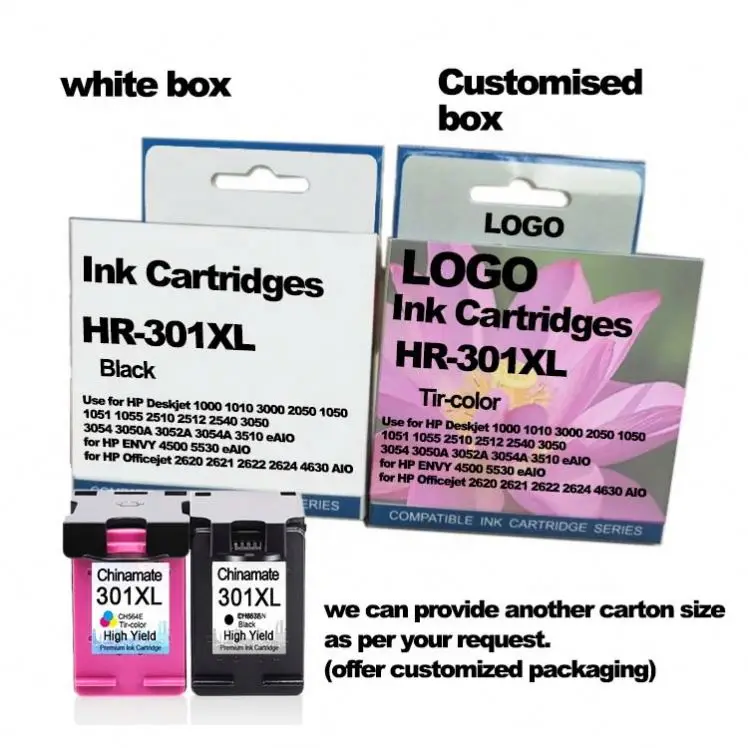 High Yield Non-original Ink Cartridge 301XL Cartucho De Tinta for HP 301XL Reman HP Ink Cartridges