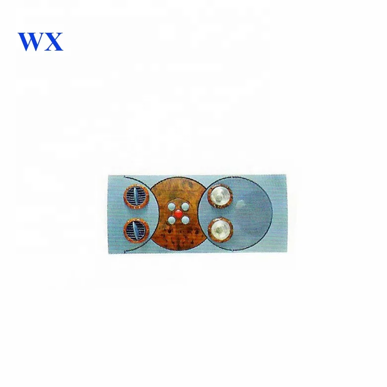 Mahogany Brown Tour Bus Wind Outlet With Two Lights 450*200mm