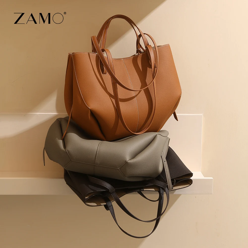Manufacturer Custom wholesale OEM 2024 ladies Vintage Fashion Large capacity High-end Genuine leather women Shoulder tote bags