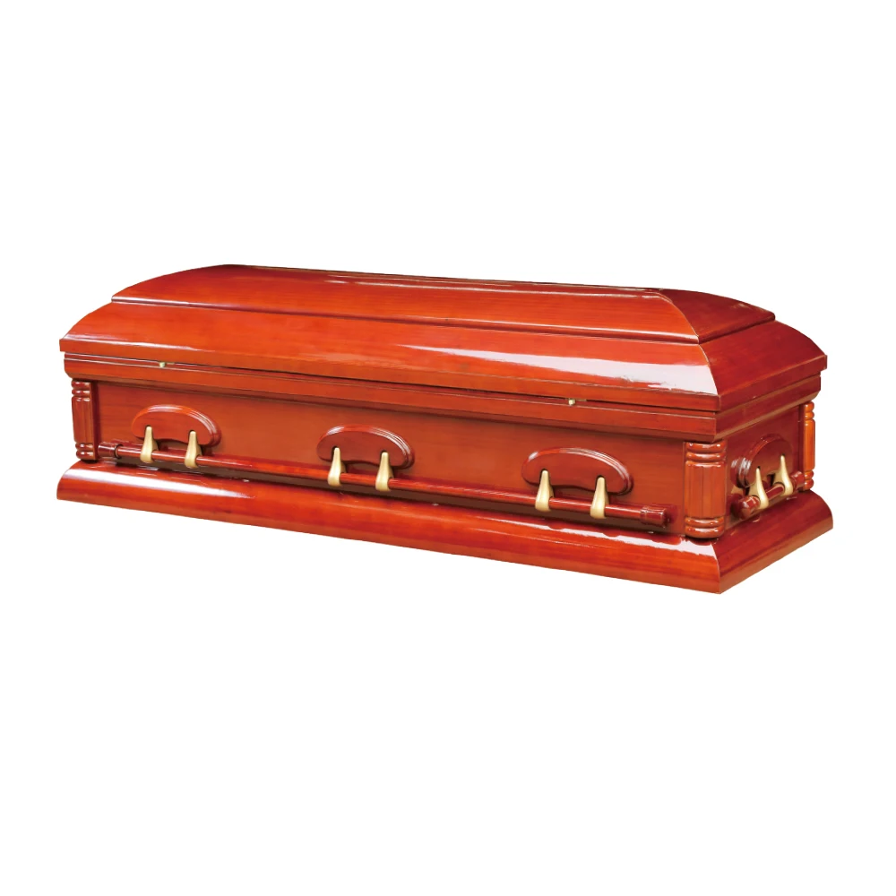 Fiberboard Material Full-Open Style Coffin Cardboard With Tailored Pillow