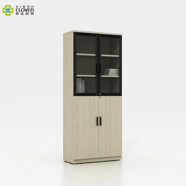 Cheap Price New Wood Design The Bookshelf Executive Storage Office Filing Cabinet with Glass door