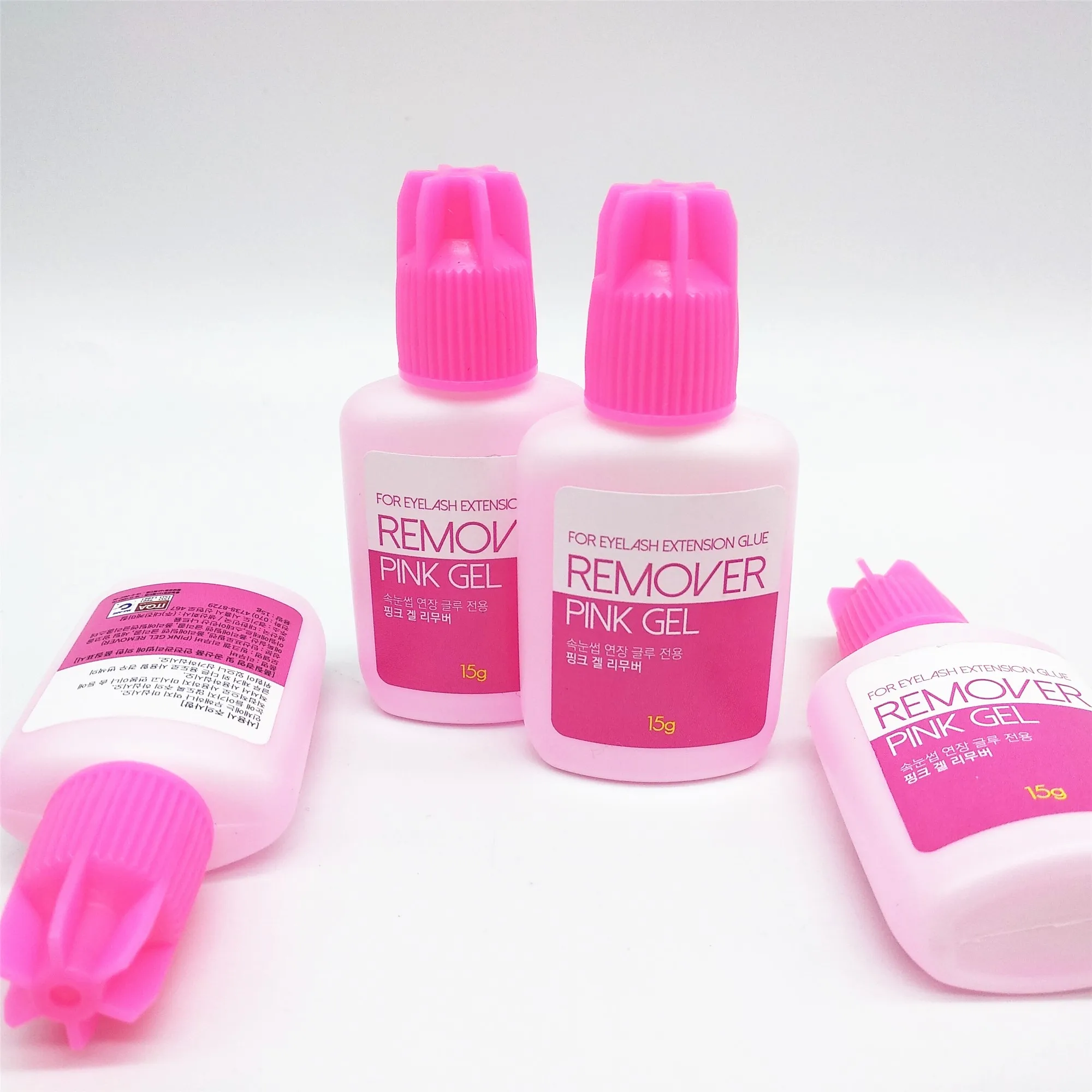 Hot Sale Pink Gel Remover Private Label Lash Remover  For Eyelash Extension 15ml /bottle
