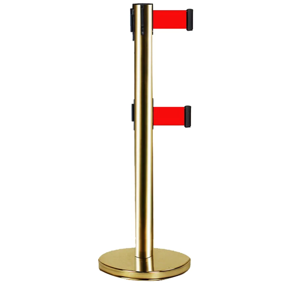 Durable 2m/3m/5m Queue Stanchions Retractable Belts Stainless Steel Crowd Control Barrier Stand Line Dividers Flexibarrier