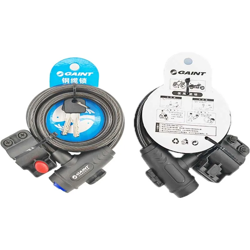 Colorful Anti-breaking  Mountain Bike Lock GANT 5108  Motorbike Key Lock 12mmx1.2m Chain Cable Anti-theft Bicycle Lock