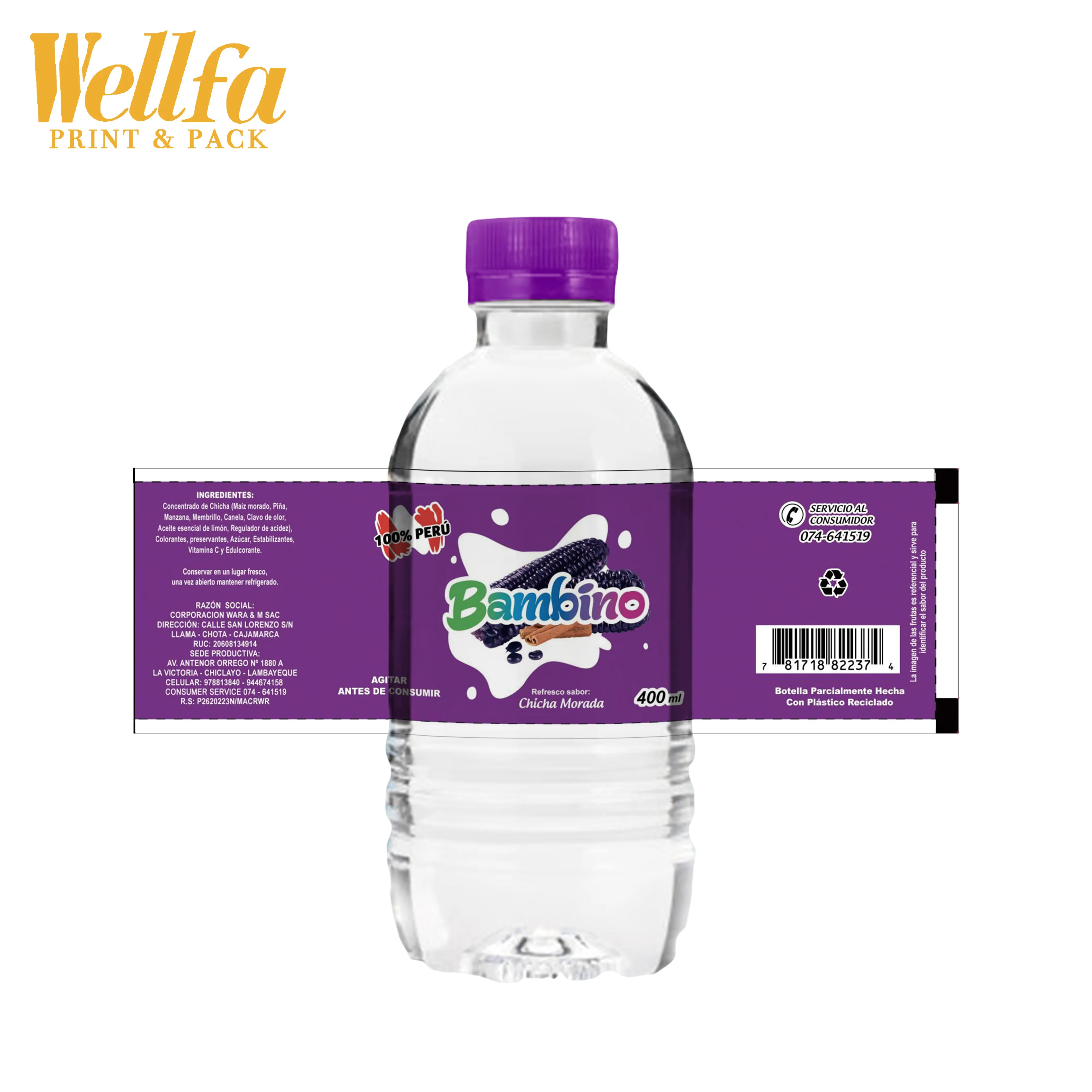 Custom Logo Printing Adhesive Stickers PVC Heat Plastic Shrink Sleeve Labels Packaging For Water Beverage Bottle