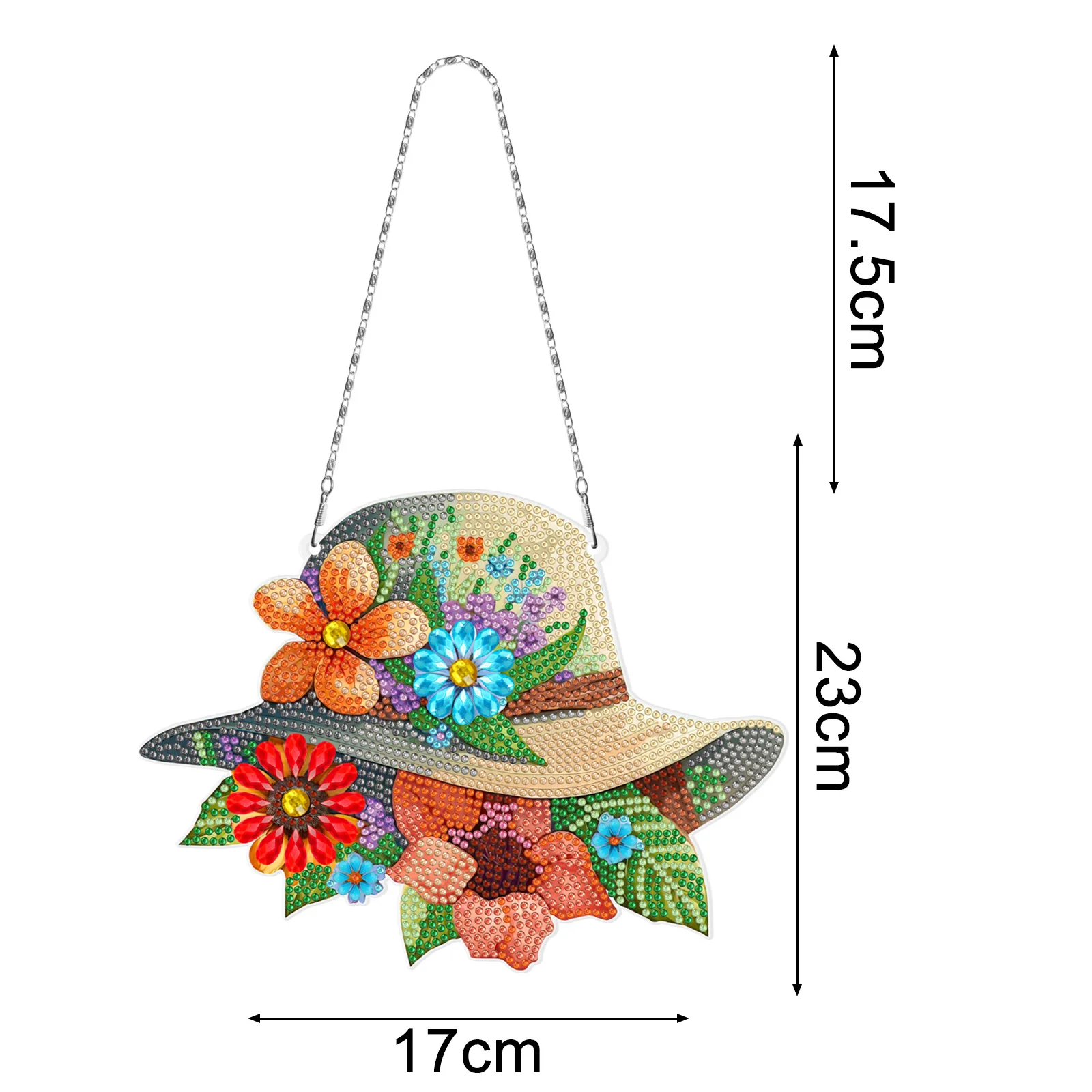 DIY 5D Flowers Cap Diamond Painting Kits Hanging Sign,Diamond Art Suncatcher Window Hanging Ornament Window Pendants