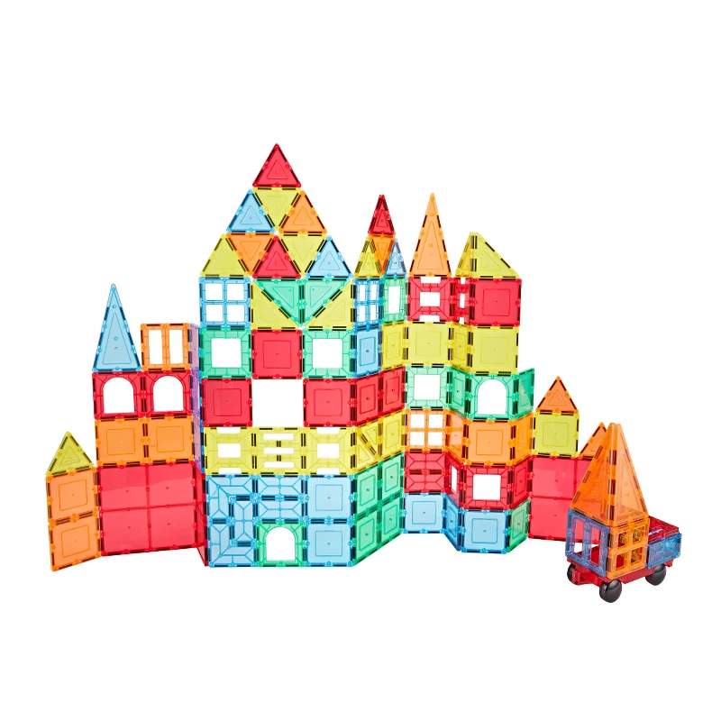 120 pieces of magnetic ceramic tile building block toy school pupils puzzle magnetic toy set