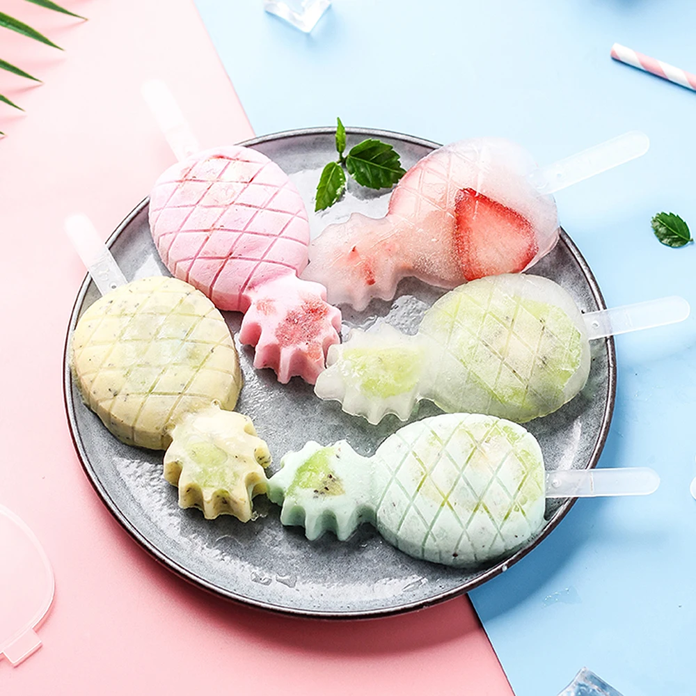 Free Sample DIY Ice Cream Tools Food Grade PP Handmade Silicone Pop Ice Cream Popsicle Mold Maker
