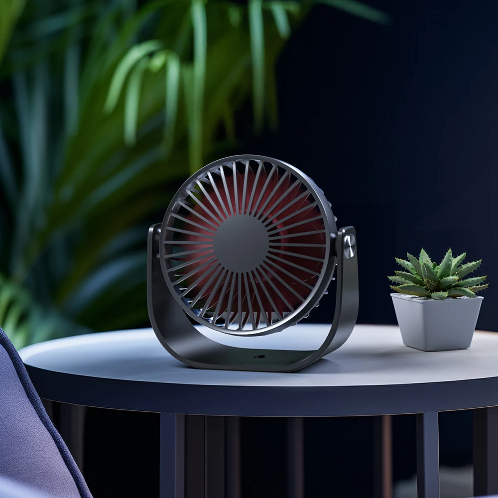 CT Portable Mini Fan USB Charging Interface Low Noise Fan Electric three Adjustable Gears Desktop Small Fan