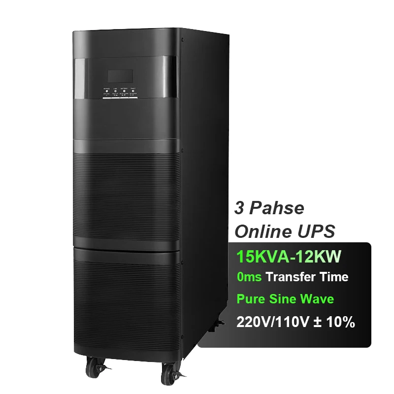 Cwups прямой завод 20KVA 15KVA 10KVA 3-фазный двойной инвертор высокой частоты Online UPS с внешним аккумулятором