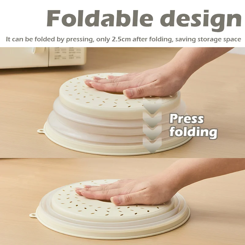 2 in 1 Microwave Place Mat & Food Cover for Splatter Guard Multi-use Collapsible Microwave Splatte Cover for Food