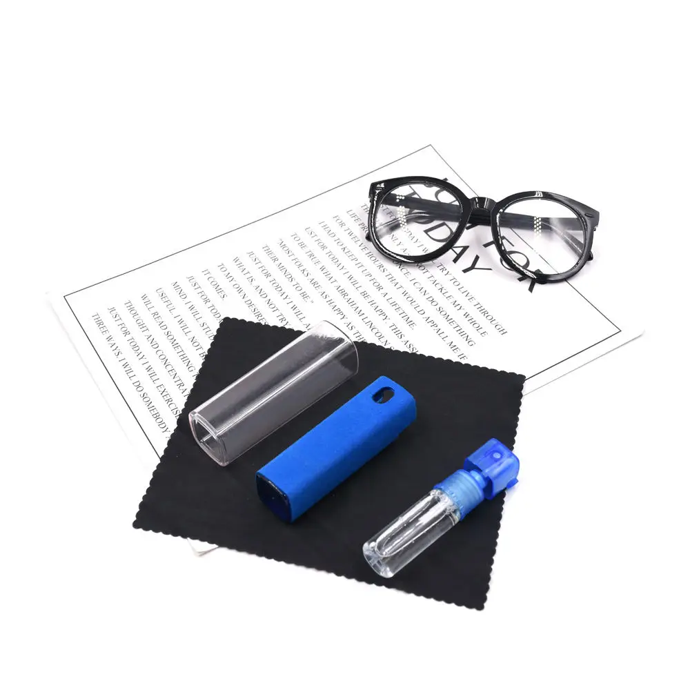 China factory 2 in 1 spray glass cleaner optical liquid cleaning tool precise design eyeglass cleaner spray