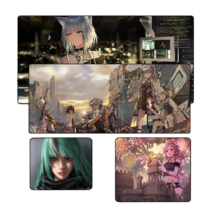 
Game player Arknights custom mouse pad oversized anime cartoon 3D pattern custom printed keyboard pad 