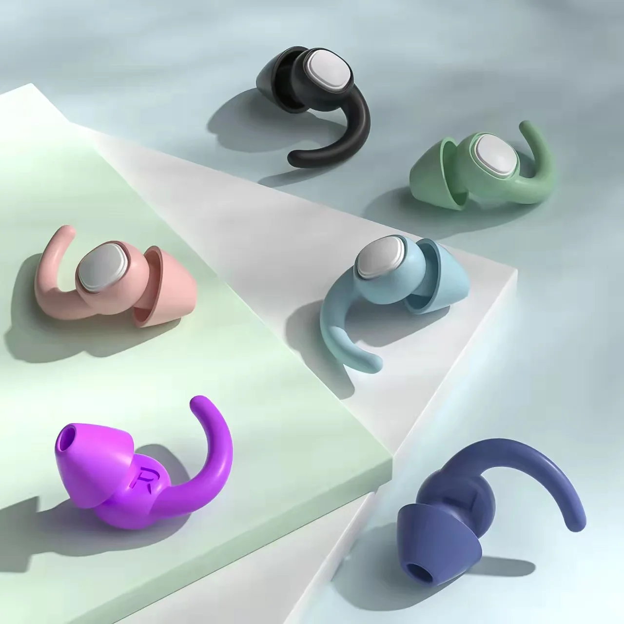 Three-layer Sleep earplugs Silicone ear plugs Sound insulation Sleep Earplugs Reusable Noise Reduction Earplugs