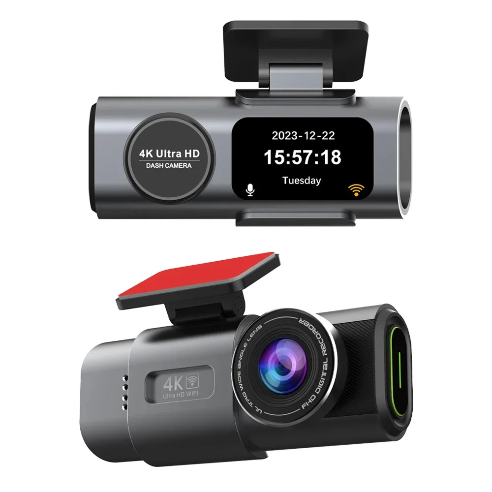 Автомобильный черный ящик Hd 2 объектива Wifi Gps Dash Camera 4k передний и задний внутри двухканальный Dash Cam ночного видения DVR